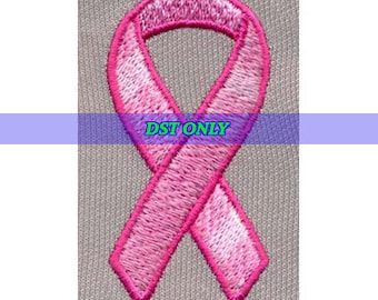 EMBROIDERY Pink Breast Cancer Awareness Ribbon | Instant Digital Download DST ONLY