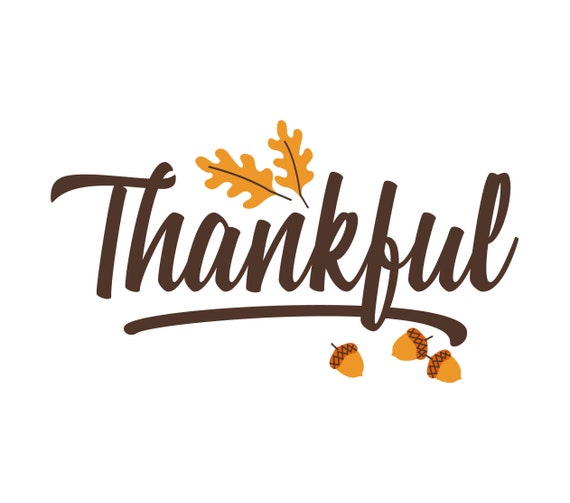 SVG CLIPART Thankful Leaves & Nuts Thanksgiving Cutting - Etsy Finland