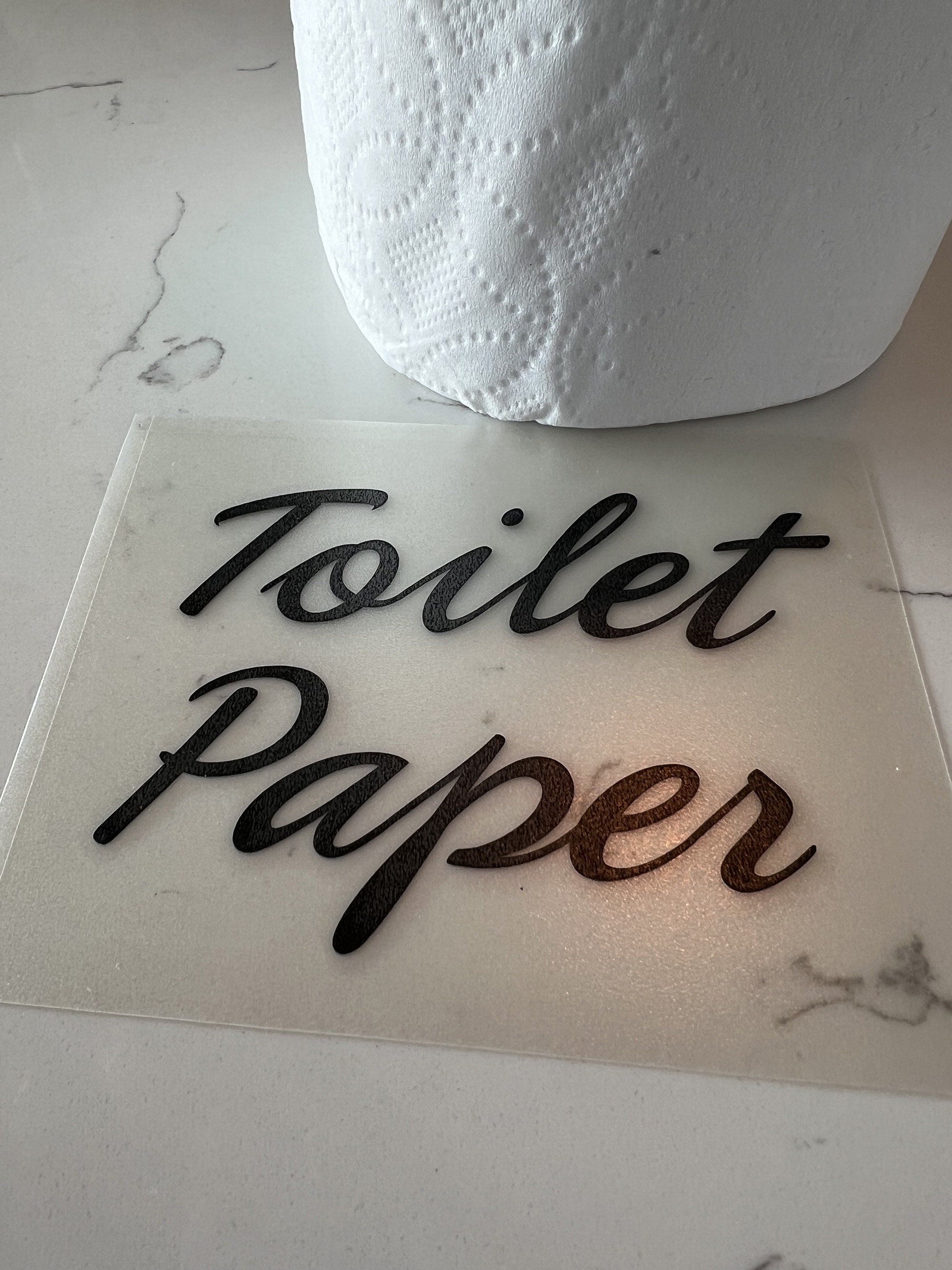 STICKER 1 Toilet Paper Waterproof Sticker | Bathroom Organization ...