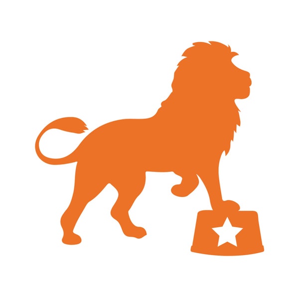 SVG CLIPART Circus Lion Silhouette | Cutting Machine Art | Instant Download