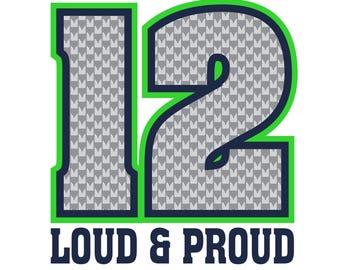 SVG CLIPART 12th Fan| no needle | Seattle Football | Cutting Machine Art | Instant Download