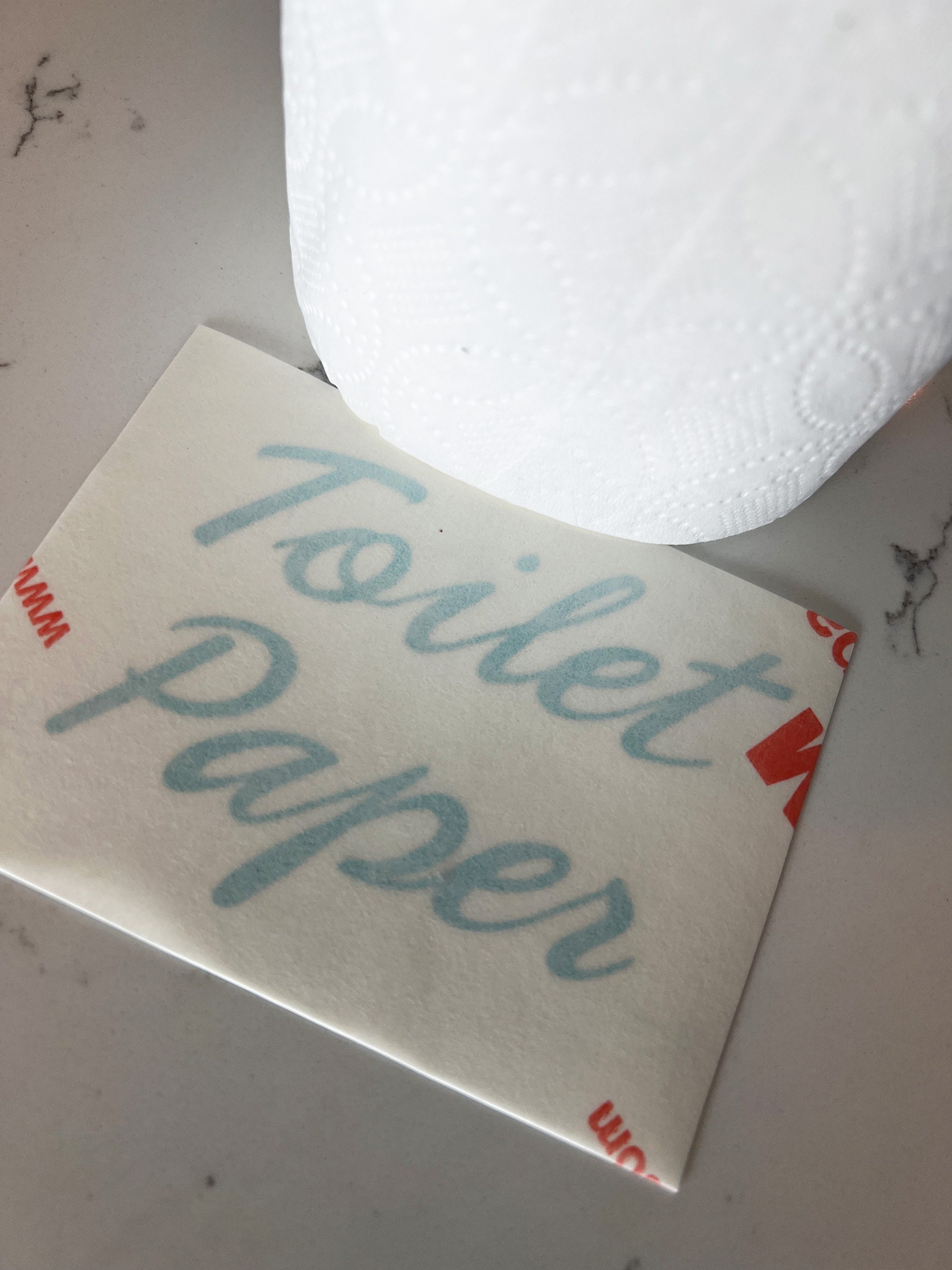 STICKER 1 Toilet Paper Waterproof Sticker | Bathroom Organization ...