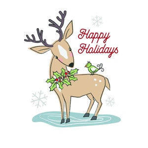 SVG CLIPART Kerst winter rendier | Fijne feestdagen | Snijmachinekunst | Direct downloaden