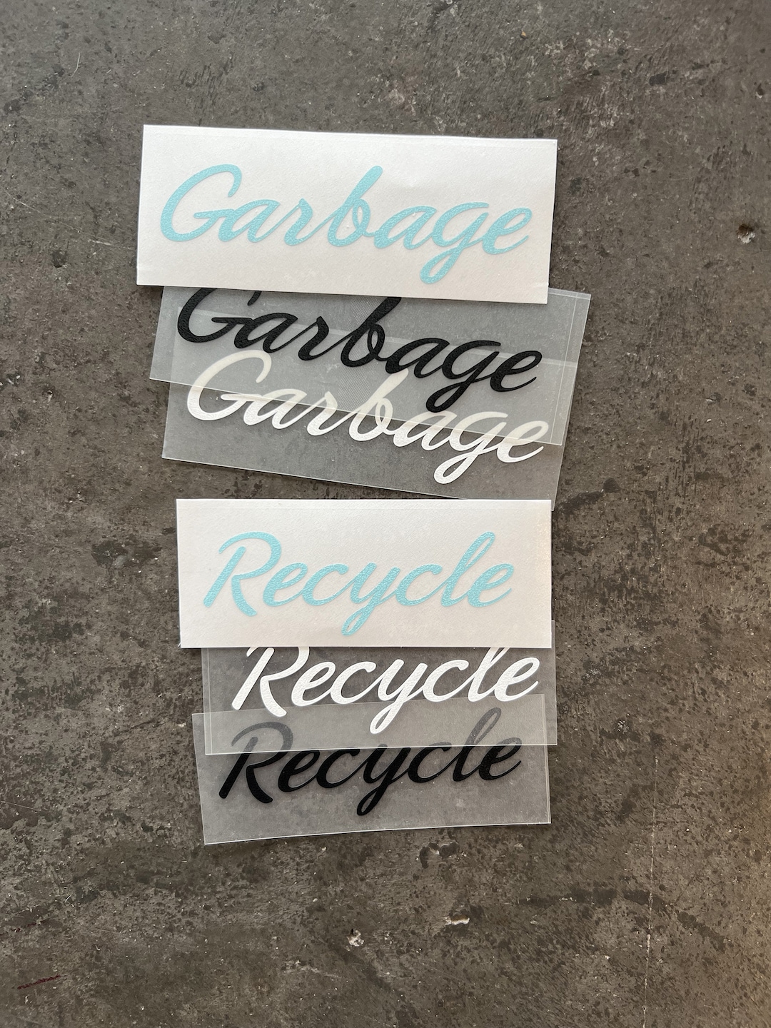 STICKER 1 Garbage or Recycle Waterproof Sticker | Kitchen Organization ...