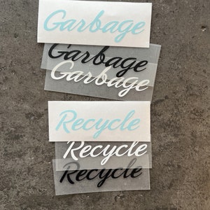 AUTOCOLLANT 1 Autocollant imperméable pour déchets ou recyclage | Autocollants d'organisation de cuisine | Livraison GRATUITE
