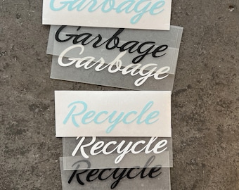 STICKER 1 Garbage or Recycle or Cardboard | Waterproof Sticker | Kitchen Organization Labels Stickers | FREE Shipping