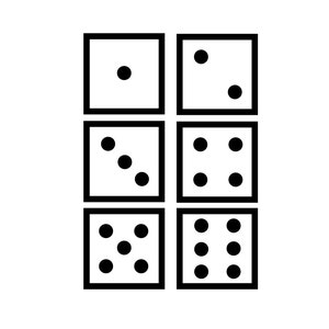 SVG CLIPART Würfelzahlen 1-6 | Schneidemaschine Kunst | Sofort Download