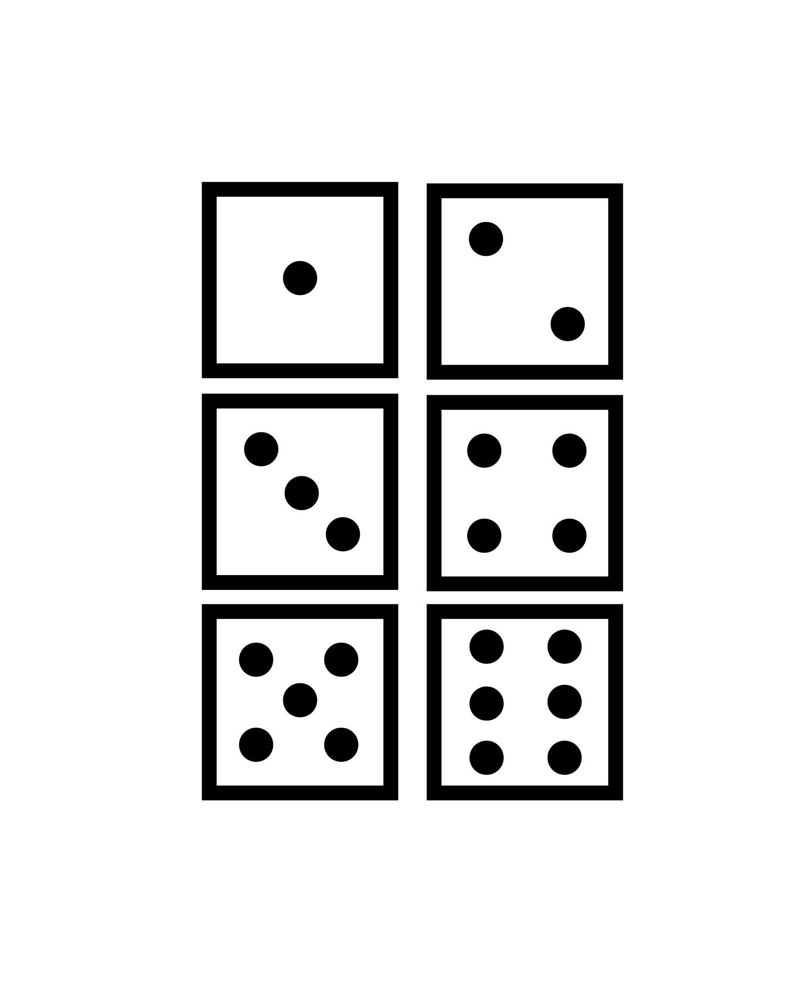 SVG CLIPART Dice Numbers 1-6 Cutting Machine Art Instant | Etsy