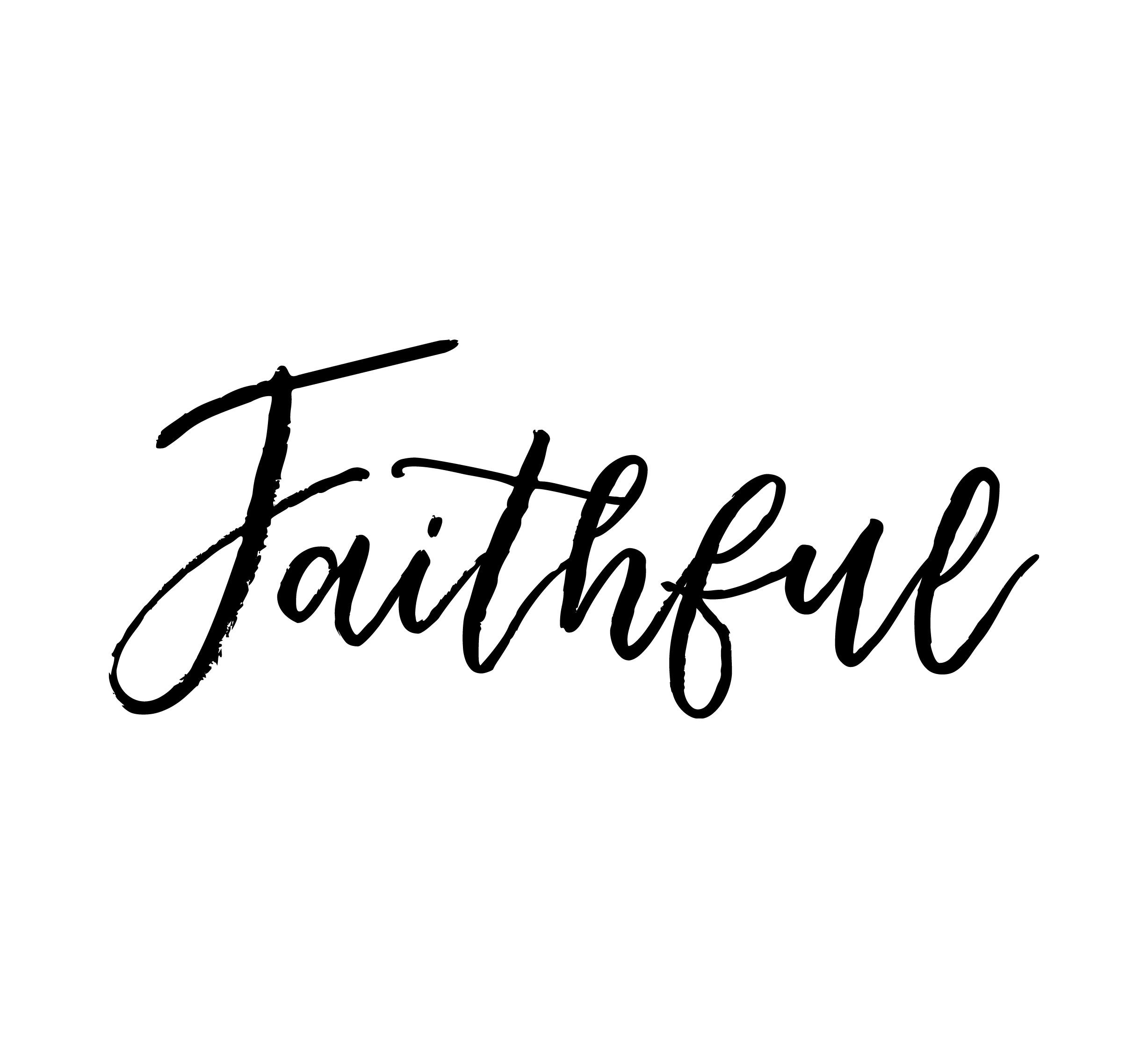 SVG CLIPART Faithful | Cutting Machine Art | Instant Download