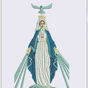 EMBROIDERY Mother Mary | Our Lady | Catholic Religious Symbol | Madonna | Instant Digital Download