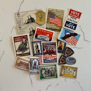 20 sellos vintage con pósteres patrióticos originales de EE. UU. / Colección de sellos / EE. UU. / Envío gratuito