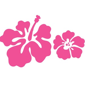SVG CLIPART Tropische Hibiskus Blumen Silhouette | Schneidemaschine Kunst | Sofort Download