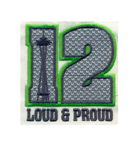 EMBROIDERY  12th Fan Loud & Proud with Space Needle | Instant Digital Download