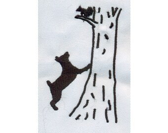 EMBROIDERY Dog Hunting Squirrel Silhouette | Hunting and Dog | Outdoor Sports | Instant Digital Download