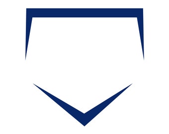 SVG CLIPART Blue Home Plate Cool Shape Baseball | Fastpitch | Softball | Cutting Machine Art | Instant Download