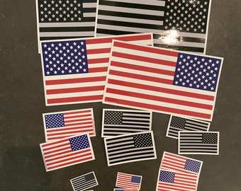STICKER 1 USA Flag Left and Right Versions | United States of America | Several Sizes | Waterproof | FREE Shipping