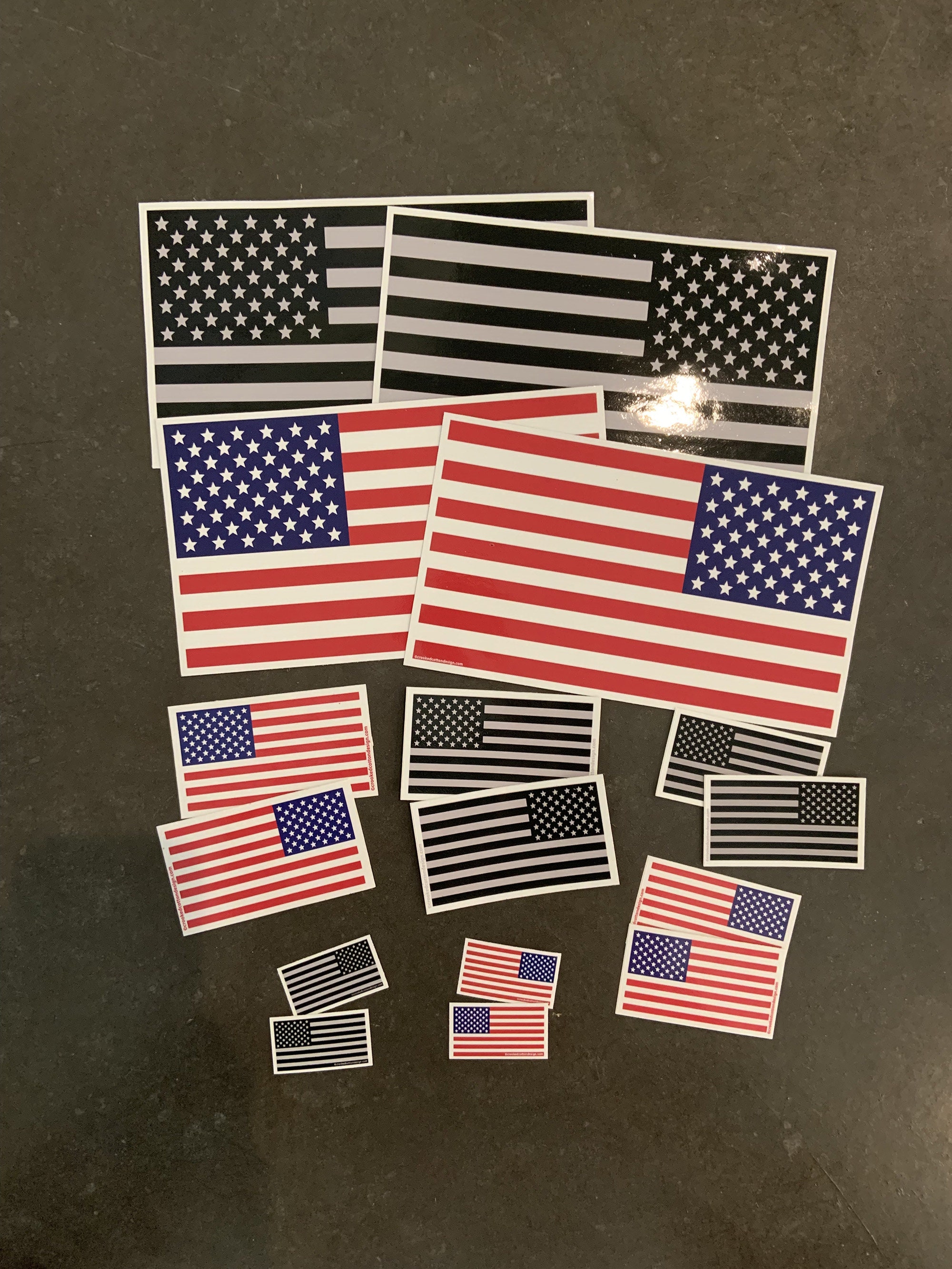 Adesivo Texture di stoffa grossolana con l'immagine della bandiera  americana. 