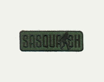 EMBROIDERY SASQUATCH Horizontal Faux Patch | Instant Digital Download
