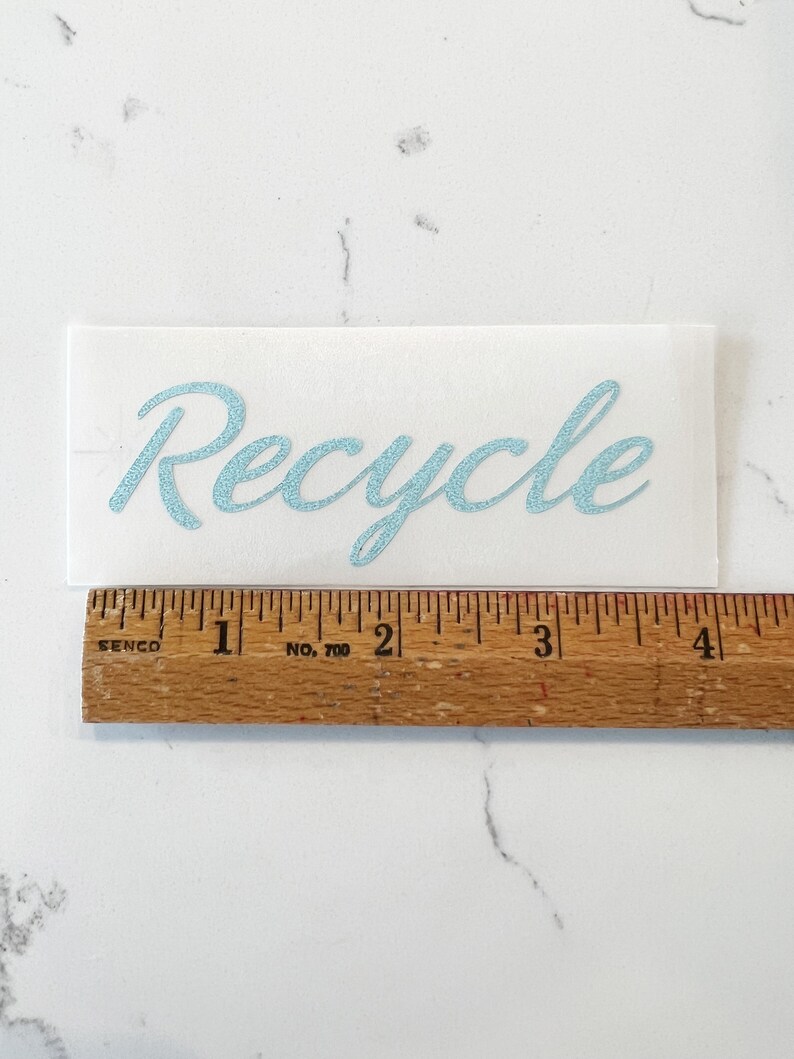 Cursive Recycle STICKER 1 Garbage or Recycle Waterproof Sticker | Kitchen Organization ...