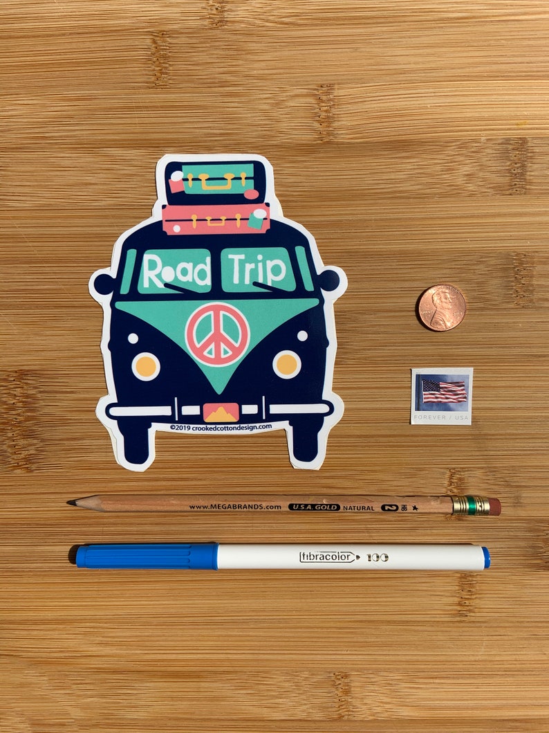STICKER Road Trip Van | Happy Camper | Waterproof | 2 Sizes Offered ...
