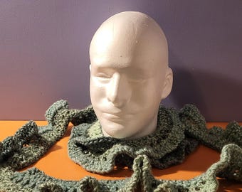 Leafy Greens Ruffle Scarf - Looks like Kale or Lettuce!