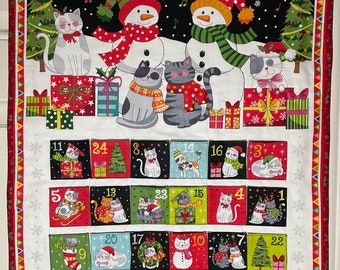 Cat themed Fabric Advent Calendar - Christmas items