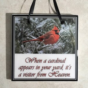 Cardinal Sign / Heaven Cardinal sign / Cardinal appears sign / sympathy gift / memorial gift / visitor from heaven