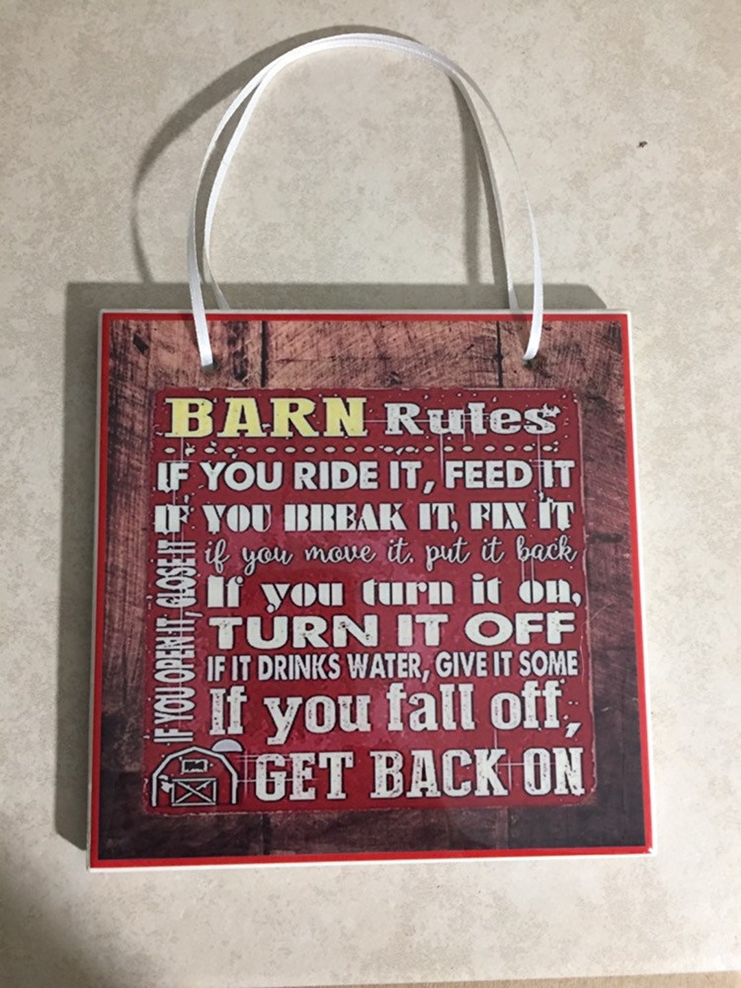 Horse Gift / Horse Gift Idea / Barn Sign / Barn Rules Sign / Horse Gift