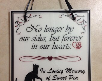 Pet Loss Gift / Dog loss gift / Cat loss gift / custom pet gift / personalized pet loss /  pet sympathy gift / No Longer by Side