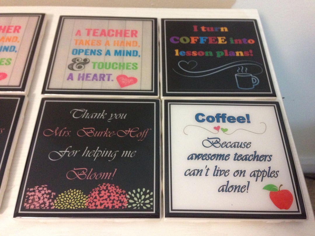 Teacher Appreciation Gift / Teacher Coasters / Teacher Gift Idea ...