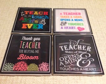 Teacher Appreciation Gift / teacher Coasters / teacher gift idea / teacher thank you / teacher custom gift