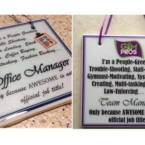 Office Manager gift / boss gift idea / manager gift idea /  manager quotes /  Team Manager Sign Hanging Tile / Custom Gift