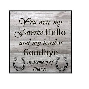 Horse loss gift / horse sympathy gift / Pet loss gift / In Memory Of gift /   Personalized Custom Sympathy Gift