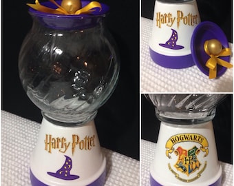 Harry Potter Gift Candy Jar Gumball Machine Hogwarts Custom Personalized Gift
