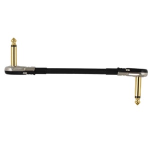 6&quot; S-Shape Castline Gold Mogami 2524 Guitar Pedal Board Patch Cable TS Low Profile Pancake Connector