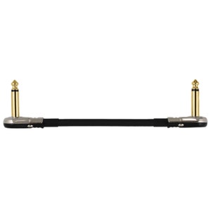 May include: A black 6-inch right-angle guitar patch cable with gold-plated connectors.