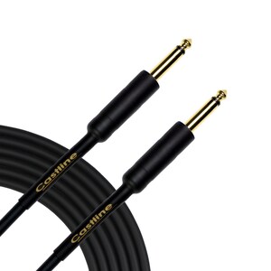 Castline Gold Guitar 1/4&quot; TS Straight Unbalanced Guitar Cable Mogami 2524