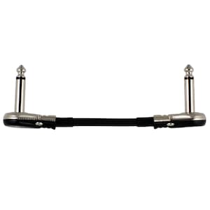 6&quot; Castline Silver Mogami 2319 Guitar Pedal Board Patch Cable TS Low Profile Pancake Connector