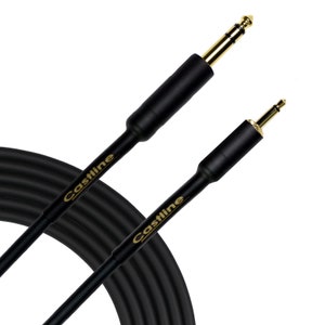 Castline Gold 1/4" Trs To 3.5Mm Ts Patch Cable Mogami 2549 (No Ring Connection)