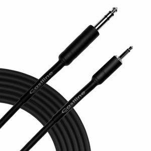 May include: Black guitar cable with two 1/4 inch plugs. The cable is coiled and the brand name "Castline" is printed on the cable.