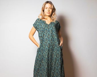 Elegant long cotton dress for women - MYTHRI018