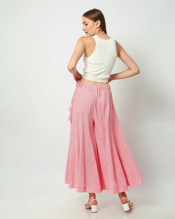 Palazzo Pants in Pure Cotton Free Size 