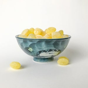 Blue ShinzanGama Bowl with Floral Details // Vintage Japanese Bowl image 3