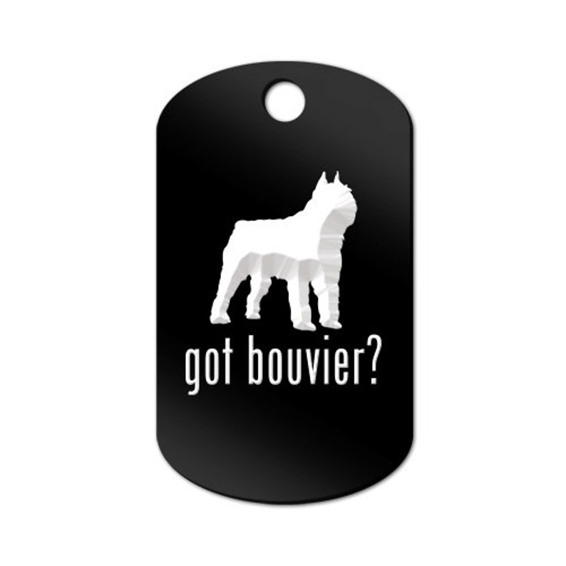 MDT-570 Got Bouvier Engraved GI Tag Key Chain Dog Tag des Flandres