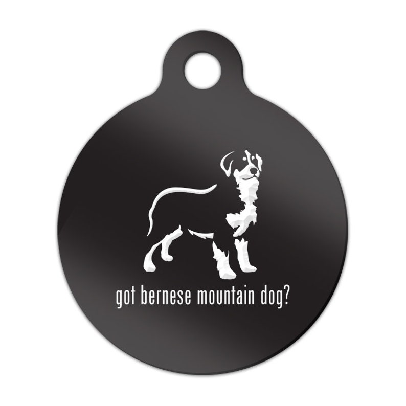 Got Bernese Mountain Dog Engraved Round Key Chain Dog Tag berner MRD-475