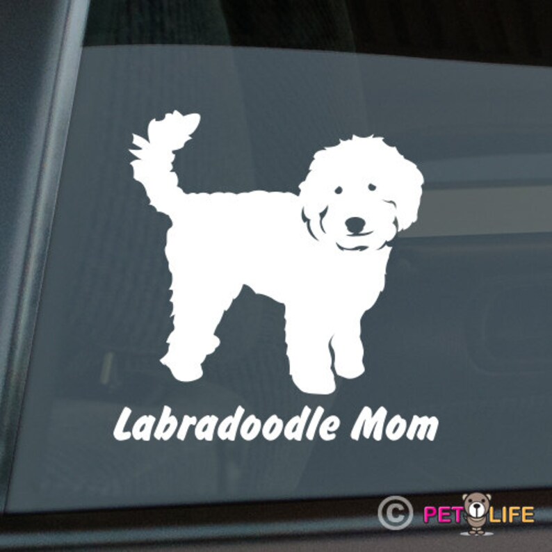 Labradoodle Mom Die Cut Vinyl Sticker v2 doodle 1152