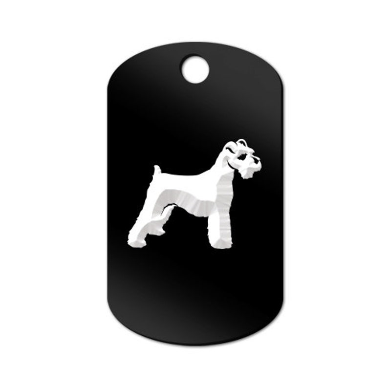 Schnauzer Engraved GI Tag Key Chain Dog Tag MDT-1014