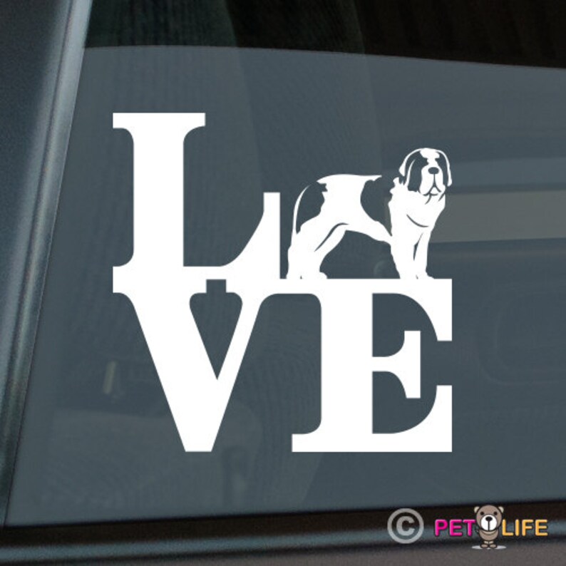 st Mister Petlife Saint Bernard Sticker Vinyl Auto Window v2 st st Mister Petlife Saint Bernard Sticker Vinyl Auto Window v2 st