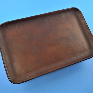 Leather Valet Tray Gift for Men. Desk Organizer. Desk Catch All. Office Gift. Husband Gift. Valet Tray for Men Storage Tray Anniversary Gift image 3