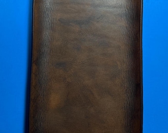 Dark Brown Leather Valet Tray: Desk Organizer, Catch All Tray